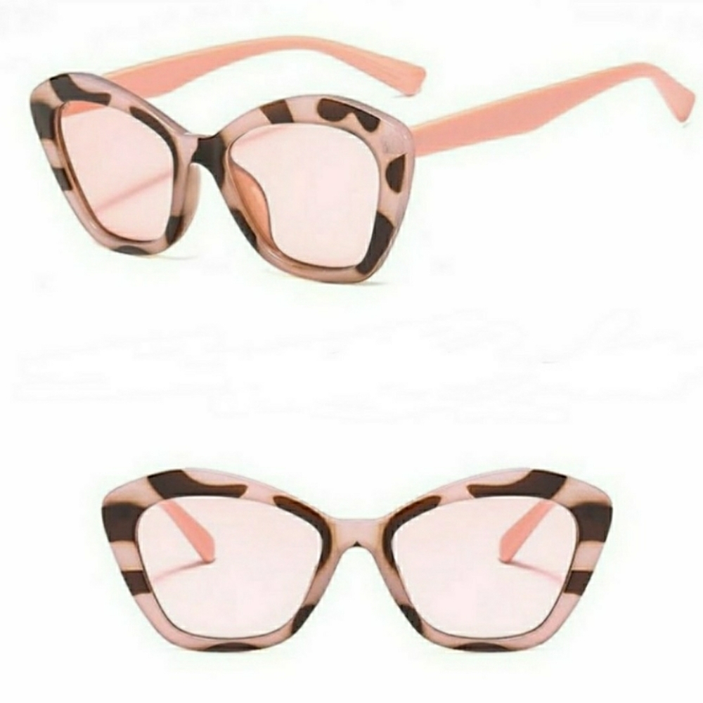 Pink Leopard Cat Eye Sunglasses
